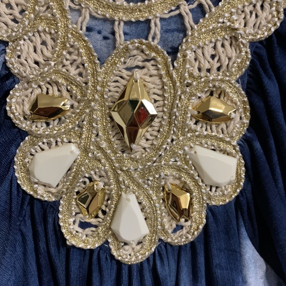 Boho top, tunic length - Picture 4 of 5